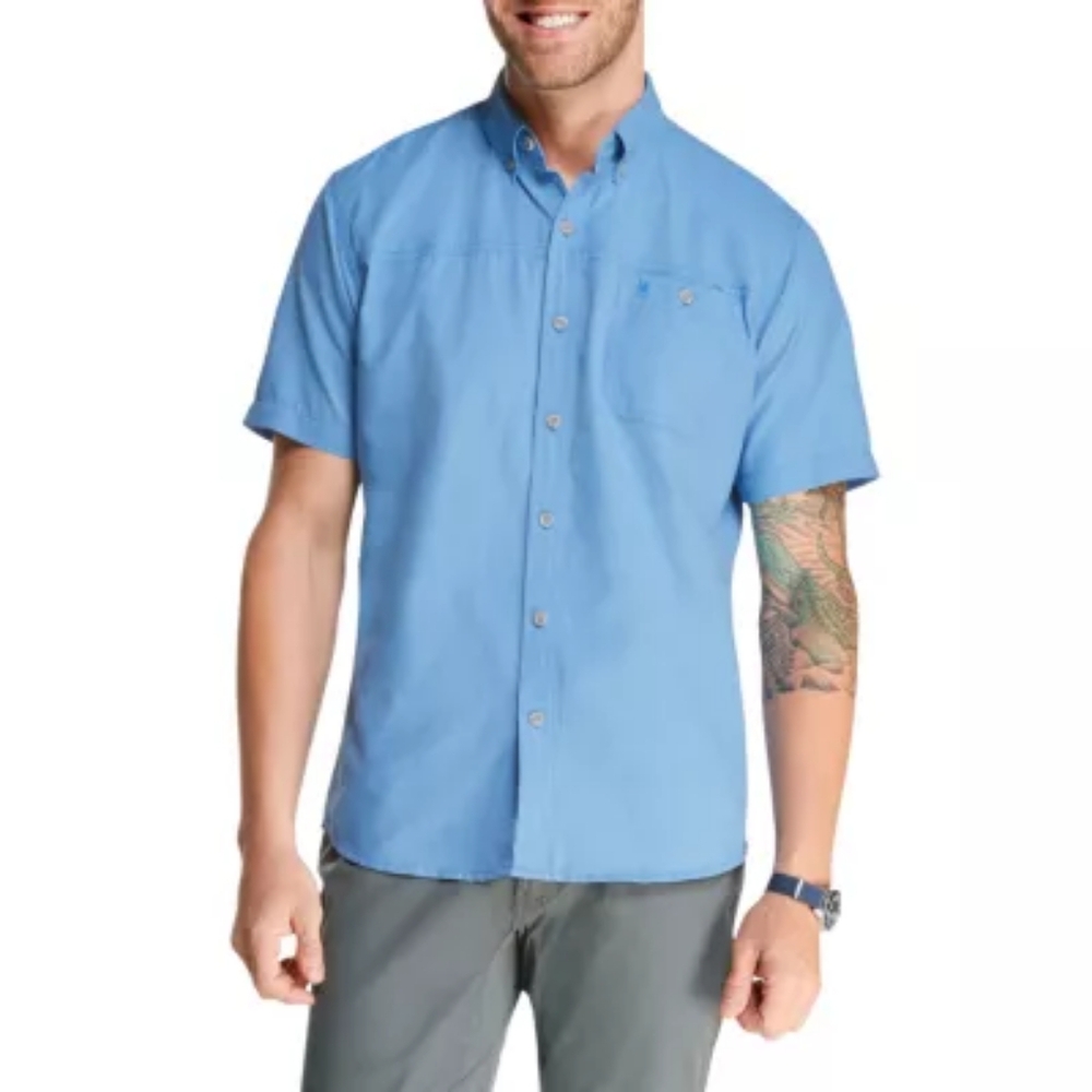 GH Bass Co Fishing Mens Short Sleeve ButtonFront Shirt